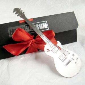 Metalowe zakładki do książek na prezent - gitara