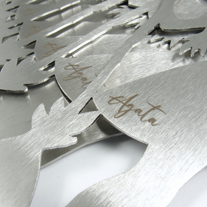 Metalowe zakłądki z grawerem