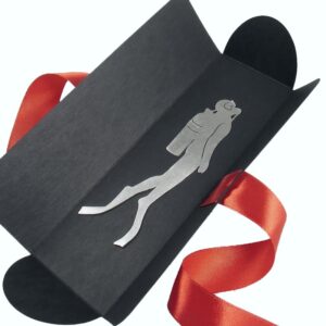 Metalowa zakładka w kształcie nurka z butlą stal szlachetna 316l