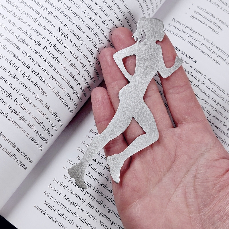 Metalowa zakładka do książki bieganie