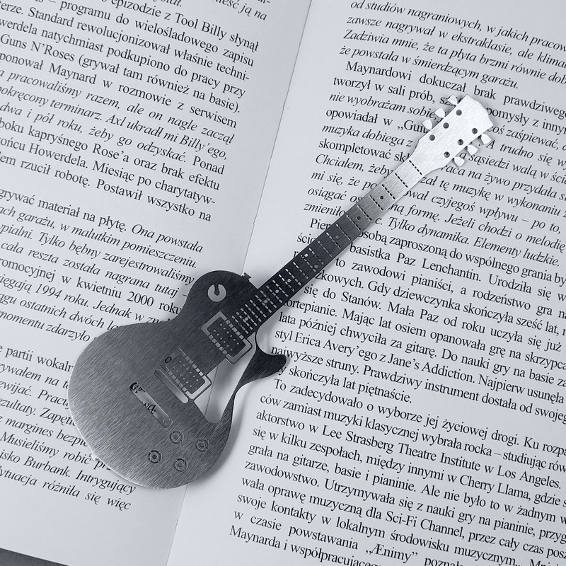 Oryginalna zakładka do książki z gitarą elektryczną