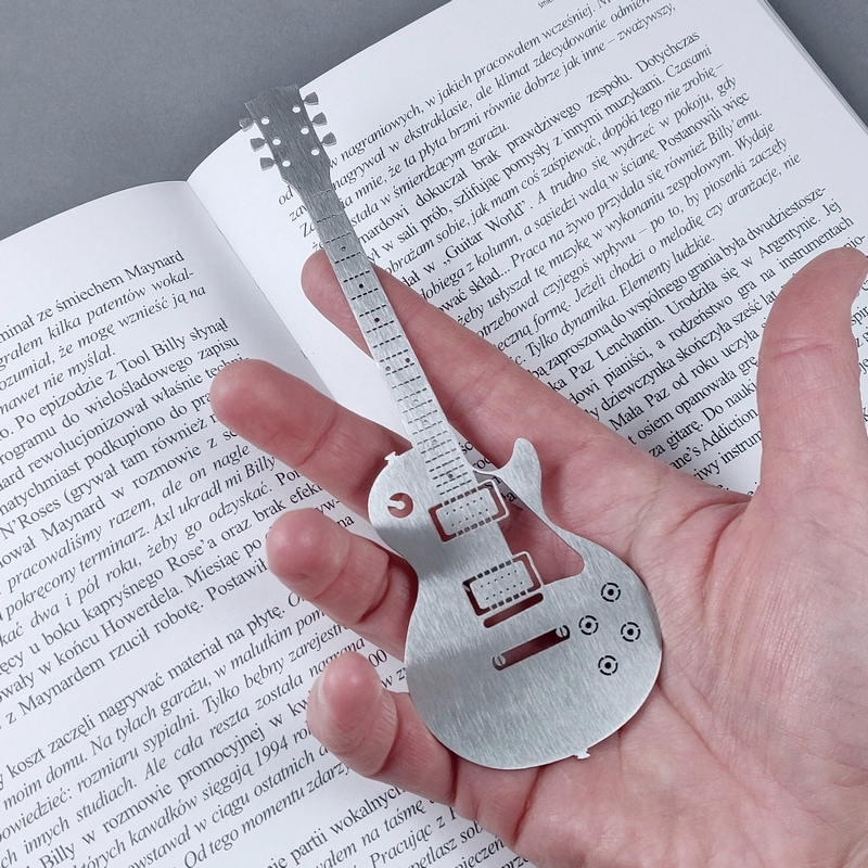 Metalowa zakładka do książki gitara elektryczna