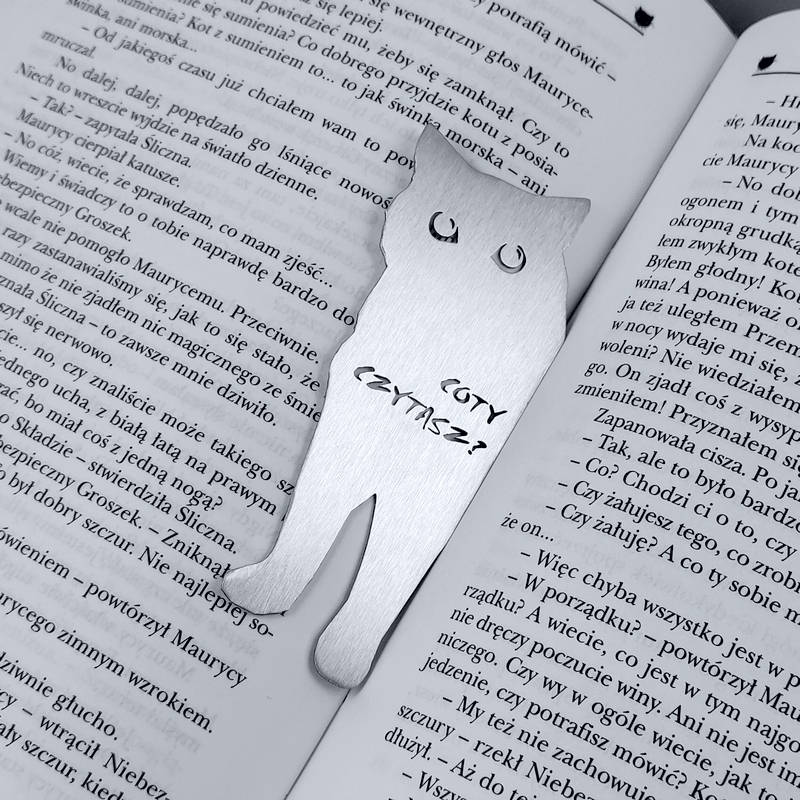 Coty czytasz? Zakładka do książki z kotem