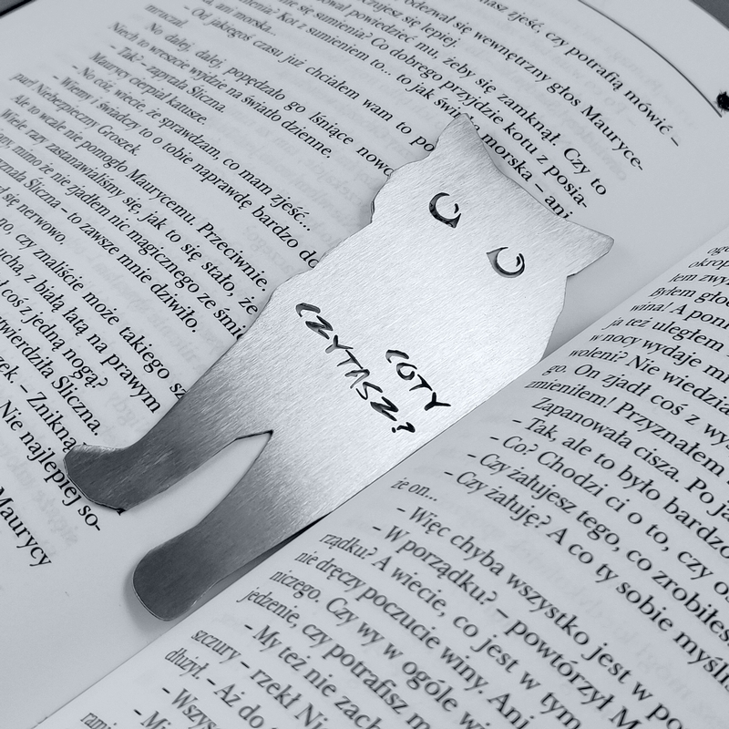 Oryginalna zakładka kot książkowy