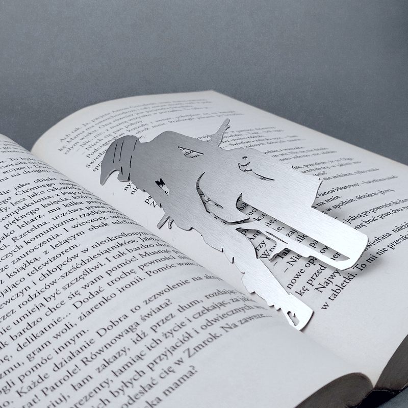 Metalowa zakładka do książek z motocyklem