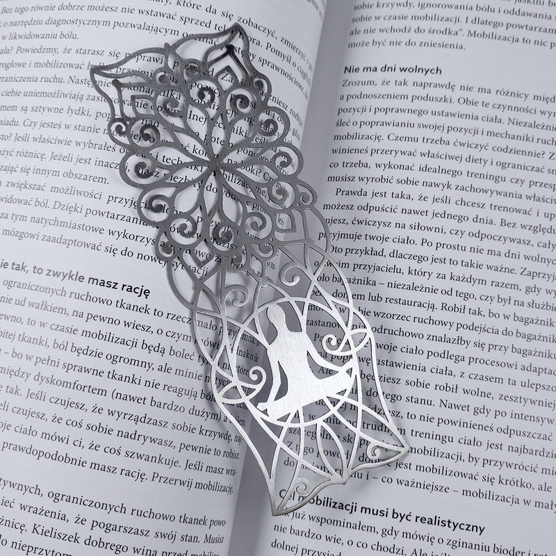 Zakładka do książek z mandalą i jogą