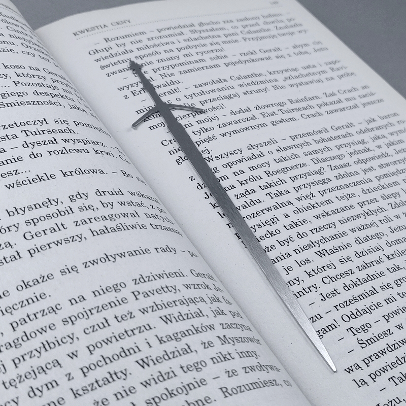 Wiedźmin zakładka do książki miecz białego wilka