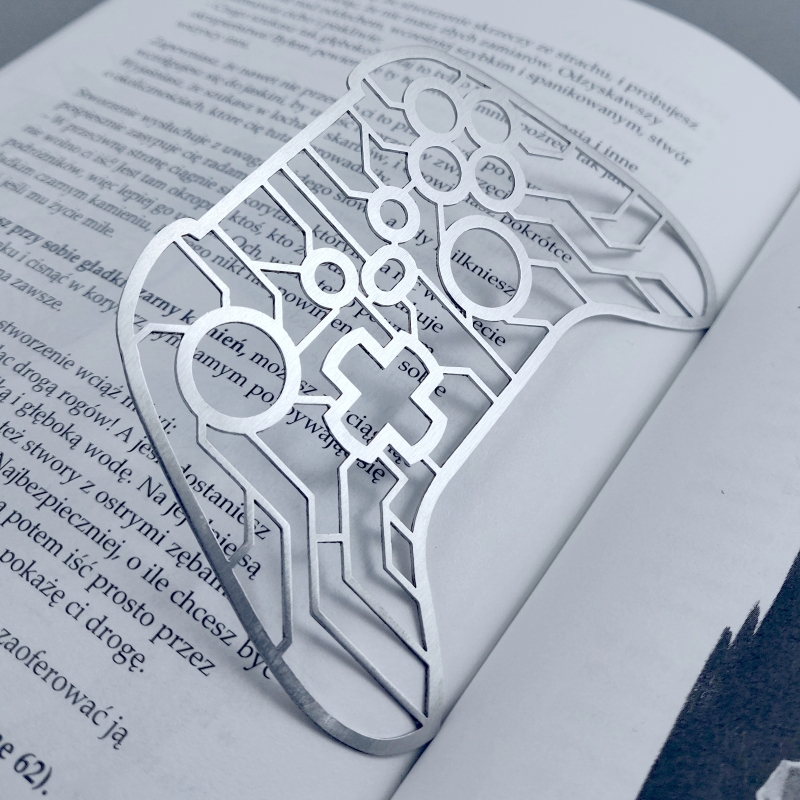 Metalowa zakładka do książki gamepad