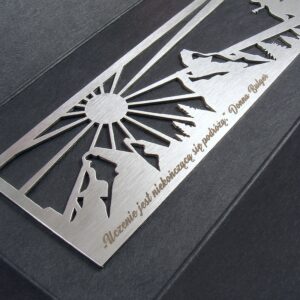Metalowa zakładka z grawerem