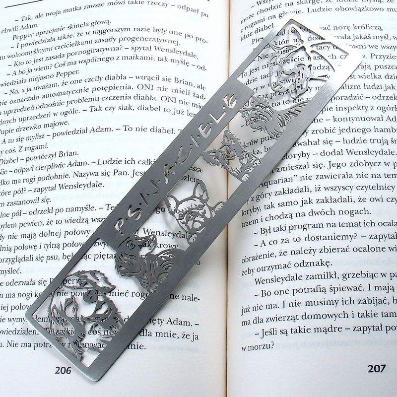 Psijaciele metalowa zakładka z psami