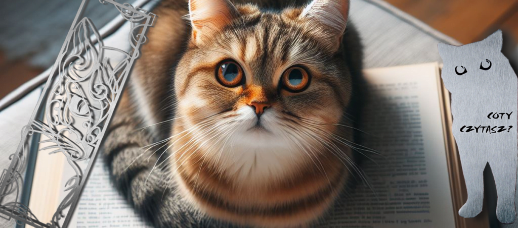 Metalowe zakładki do książek z kotami