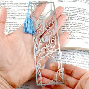 Metalowa zakładka do książki z kotem i chwostem