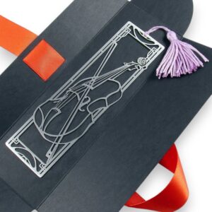 Metalowa zakładka ze skrzypcami i chwostem